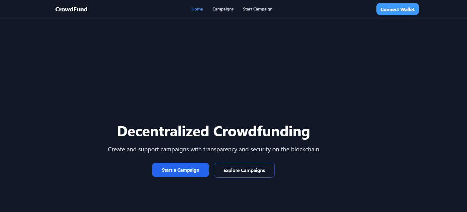 CrowdFund Dapp on Sepolia Testnet